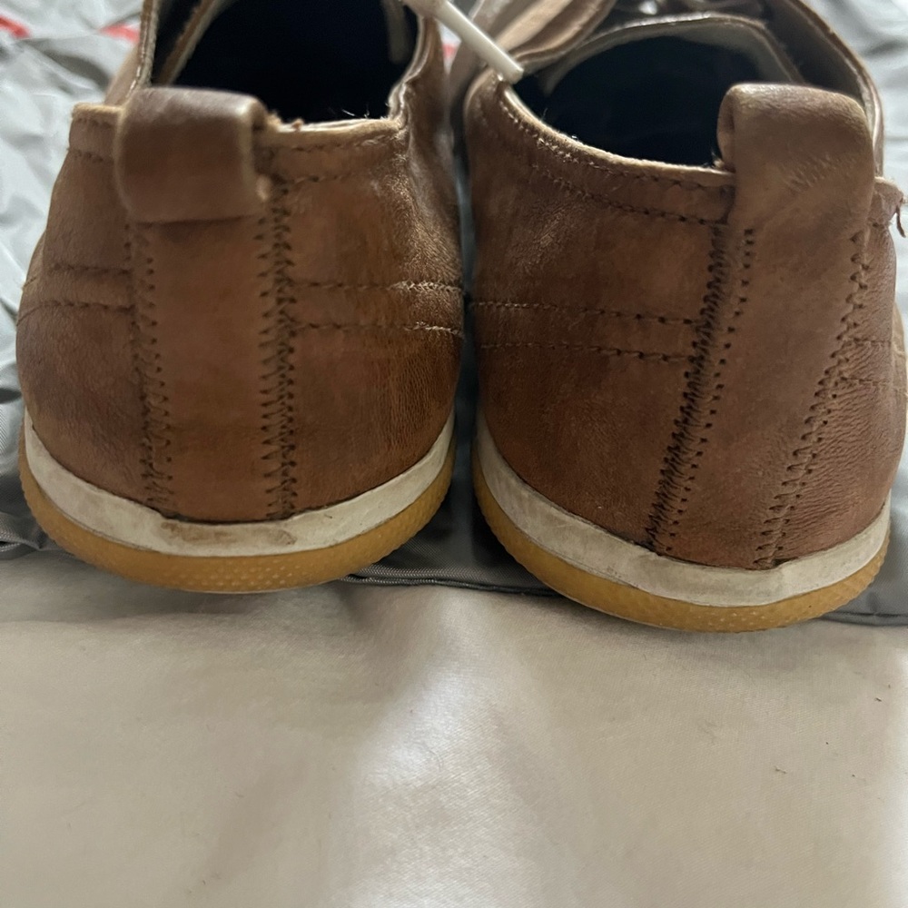 Prada Brown Leather Slip-On Sneakers with White Insoles - Picture 5 of 8